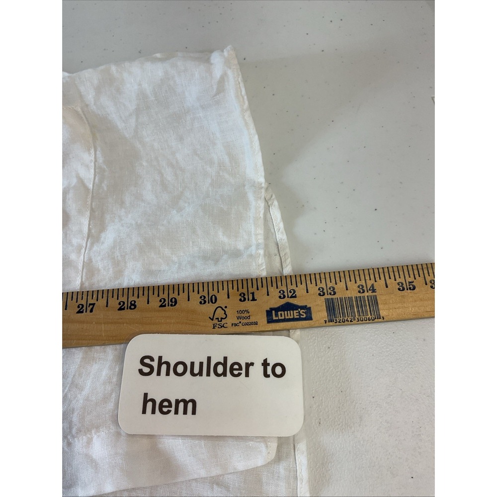 La Fixsun Lagenlook Top Womens One Size Ivory  Pocket Details Avant Garde Button - Picture 6 of 7